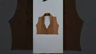 Make coat collar in a simple way || easy coat colar cutting & stitching #short #trending #coatcolar