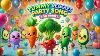 Yummy Veggies Party Song for Babies! 🥦🍅 | Fun Learning Video for 0-2 Years Old #babysongs