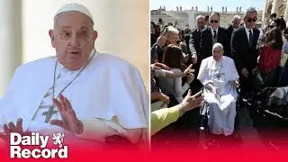 Pope Francis makes appearance in St Peter&rsquo;s Square at mass for the sick