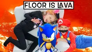 Floor is Lava 🔥 Mario VS Sonic in Real Life at My PB and J House!