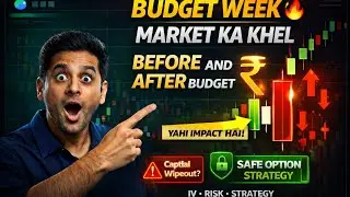 Budget Day Trading Strategy Hindi  | Options Trading Safe Plan (IV & Risk) @Visonarymindset 