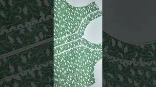 Round V Slit Piping Neck Design With Lace | Beautiful 😍 Printed Kurti Neck Design #shorts