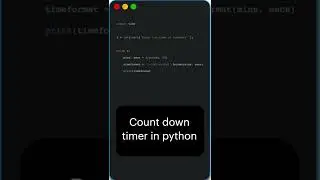 Countdown timer in python