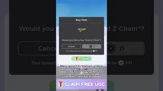 FREE LIMITED UGC: How to get the Golden Z Chain #roblox #robloxshorts
