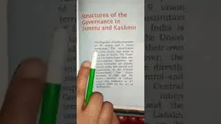 Structures of the Governance in Jammu and Kashmir