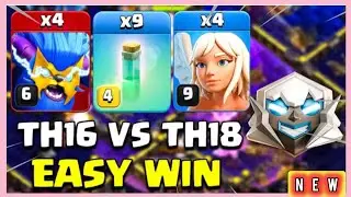 TH16 ARMY CRUSHES TH17 🔥 ! Easy TH16 Attack Strategy 