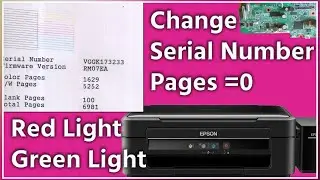 Epson Printers Change Bios Data | Serial Number Pages Counting | Green light blinking Red light