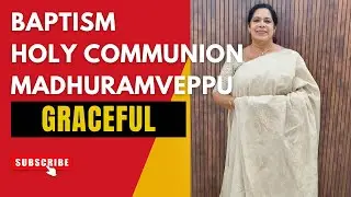 F1051 | 🤍 Baptism, Holy Communion & Madhuram Veppu Sarees | Elegant Beige, Golden & Cream Collection
