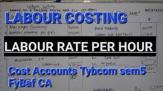 Q12 #Labour_costing Effective Hour Rate #costaccounts TYBCOM SEM5 Fybaf NEP CA ARK sir &hearts;️