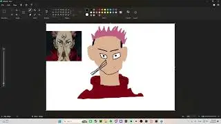 drawing sukuna in ms paint
