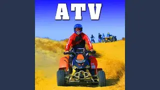 450 CC Atv 4x4 Passes by at Fast Speed on Asphalt Road