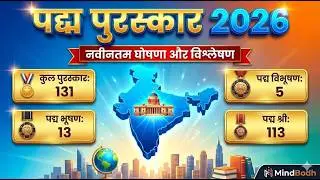 पद्म पुरस्कार 2026 | Padma Awards 2026 | Padma Shri, Bhushan, Vibhushan | Hindi