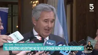 Canciller argentino indic&oacute; que su gobierno no se opone a proyecto de hidr&oacute;geno verde en Paysand&uacute;