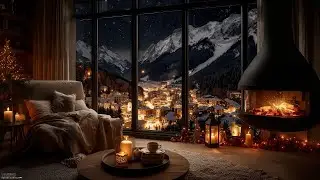 Winter Cabin Piano for Deep Sleep ❄️ Cozy Fireplace & Gentle Snowfall