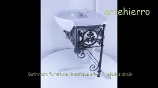 Rustic bath furniture wrought iron
