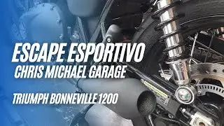 TRIUMPH BONNEVILLE T120 COM PONTEIRA DE ESCAPAMENTO CHRIS MICHAEL