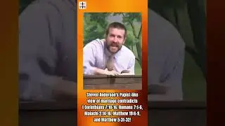 New IFB Cult Leader Steven Anderson's Unscriptural Catholic Like Teaching On Marriage #shorts