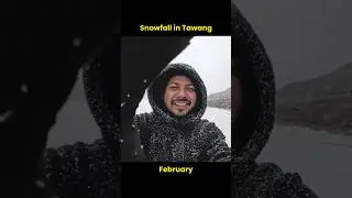 Snowfall in Tawang in February  #tawangtrip #tawang #selapass