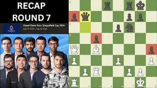 RECAP Round 7 Sinquefield Cup Chess 2024 - Brief view of full games of Round 7