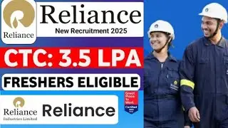 Reliance Industries Limited New Recruitment 2025|Diploma All Branch Eligible| Fresher|Apply Online