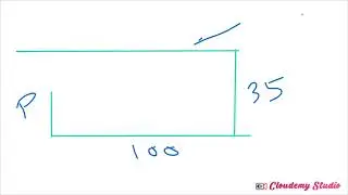 Draw an arc of radius 35 mm tangential to horizontal line of 100 mm and passing through a point p 