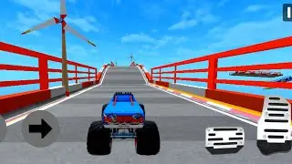 MEGA RAMP CAR 🚗💥 Extreme Impossible Stunts | Monster Truck & Helicopter Challenge
