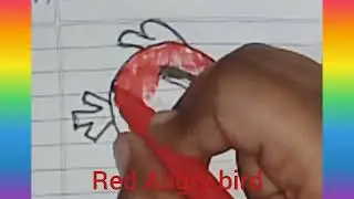 #Red Angry Bird#drawing #coloring #sketching#trending #viralvideo