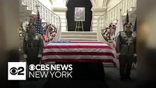 Former Congressman Charles Rangel lying in state at New York City Hall