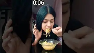 1 min maggi eating challenge 🍝#challenge #food #shorts
