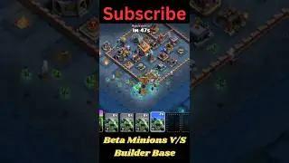 😱 Beta Minions V/S Builder Base (Clash Of Clans )❤️💯🔥💥 #clashofclans #shorts #gaming