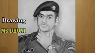 Drawing M S Dhoni || M S Dhoni realistic drawing ||