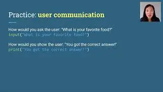 Answer: user communication