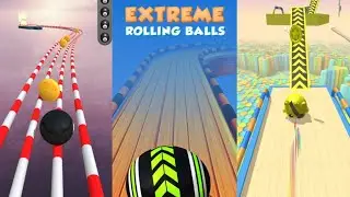 🔥Sky Escape vs Sky Rolling Balls vs GyroSphere Trials vs Rollance - 4 Ball Games Impossible Squid