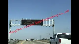 Galvanized Steel Road Sign Posts Overhead Sign Structures