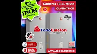 Calderas Mixta Rheem TF CE 18.6L, GN - GL