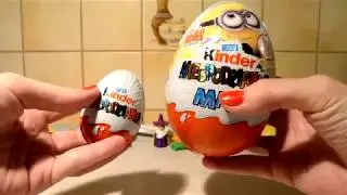 Giant Kinder Surprise Egg Minions Peppa Mascha und der B&auml;r