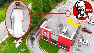 YOU WONT BELIEVE WHAT MY DRONE CAUGHT AT HAUNTED KFC | IF YOU SEE COLONEL SANDERS AT KFC CALL 911!
