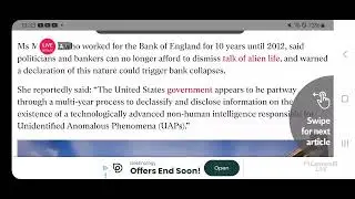 UK TO PREPARE FOR FINANCIAL CRASH DUE TO ALIENS