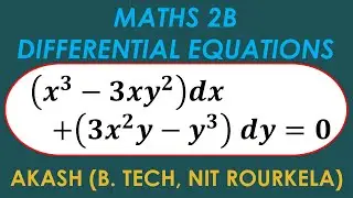 Differential Equations LAQ 6 | (x^3-3xy^2)dx+(3x^2y-y^3)dy=0 | #differentialequations
