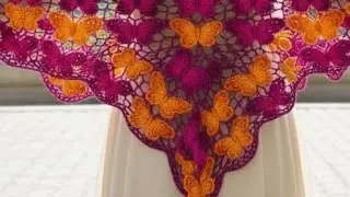 Super Easy# Unique Butterfly 🦋#crochet #knitting #crochetcrosai #grannysquare #handmade #crocheting 