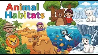 Animal Habitats 🦁🐧 | Learn Where Animals Live | Happy Tale & Tune