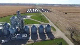 Loftness XLB10 Grain Bagger Drone raw footage Dale Zych 10.25.16.1