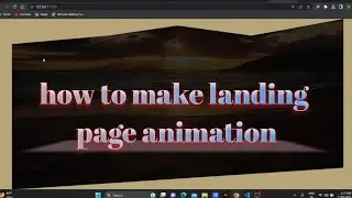 How to make landing page animation| animation with html and css