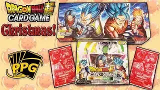 Dragon Ball Super Card Game Draft Box, Union Force Booster Box, & Dash Packs Christmas Opening!