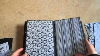 Envelope mini album Kathy Orta style - Papermania Capsule Liquorice collection paper