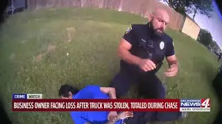 Business owner facing loss after truck was stolen, totaled during chase