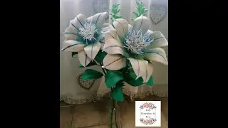 💙Fiore in gomma eva dalle tonalità blu facile da realizzare #diy #fommy