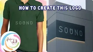 how to create this logo | Sound text logo design | simple learning techniques | With mockup