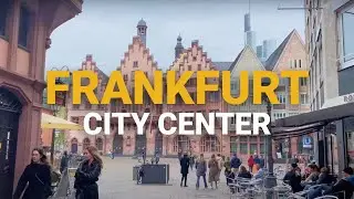 Frankfurt 🇩🇪 Germany | City Center, Iron Footbridge and R&ouml;merberg