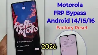 Motorola Frp Bypass Android 14/15/16🔥2026 How To Bypass FRP Lock on Motorola 🚀 Factory Reset No PC 